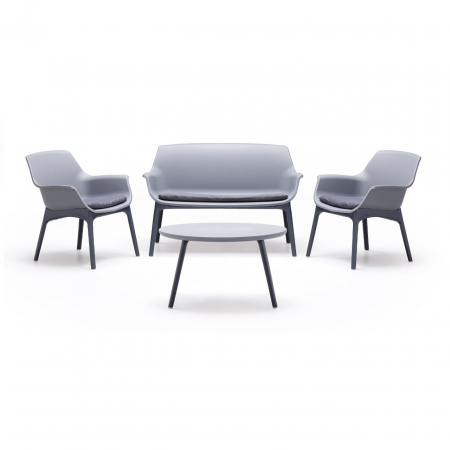 TERASA SI CURTE - Mobilier terasa si gradina pentru 4 persoane Bica Luxor gri