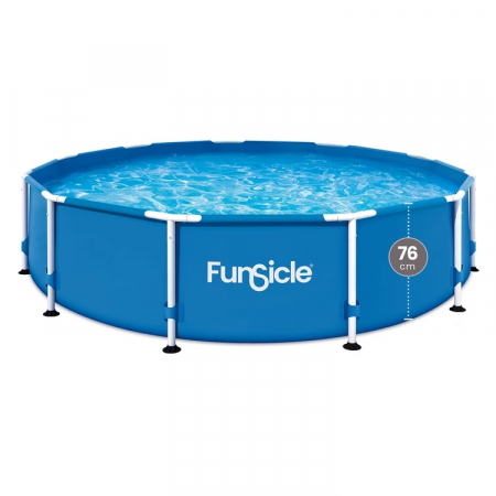 Piscine cu cadru metalic - Piscina cadru metalic 305x76 cm FunSicle Activity rotunda cu pompa de filtrare