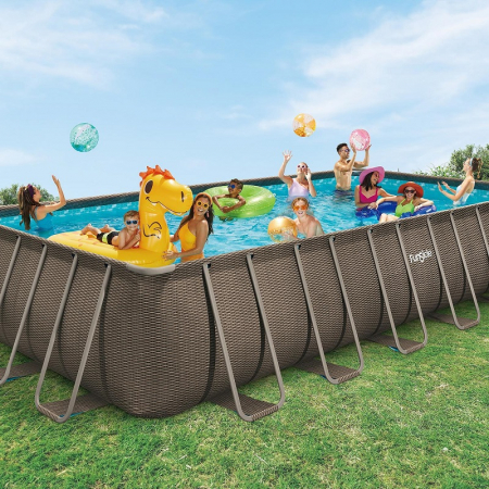 Piscina cadru metalic 732x366x132 cm FunSicle Oasis dreptunghiulara cu pompa de filtrare [1]