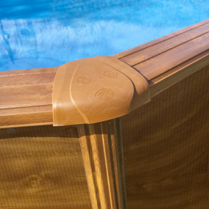 Set piscina metalica Gre ovala cu pereti imitatie de lemn 610 х 375 х h 120cm [1]