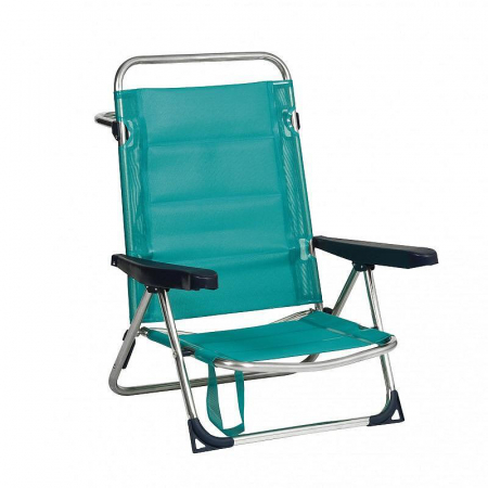 Scaune - Scaun pliabil plaja premium, structura aluminiu, turcoaz, Alco 607ALGF-0030