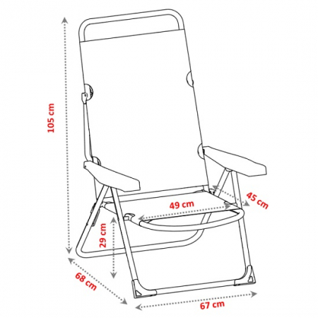 Scaun plaja pliabil cu spatar inalt, premium, structura aluminiu, turcoaz, Alco 670ALGF-0030 [5]
