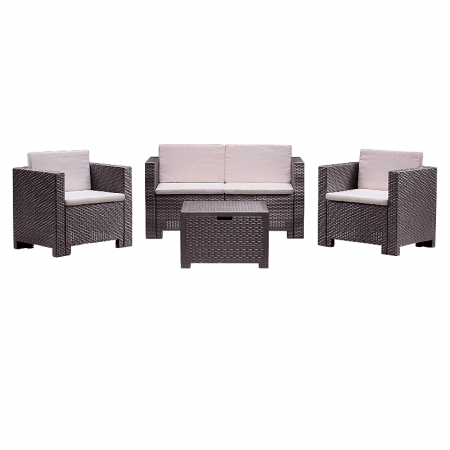 Set mobilier gradina 4 persoane Bica Nebraska 2 maro [6]