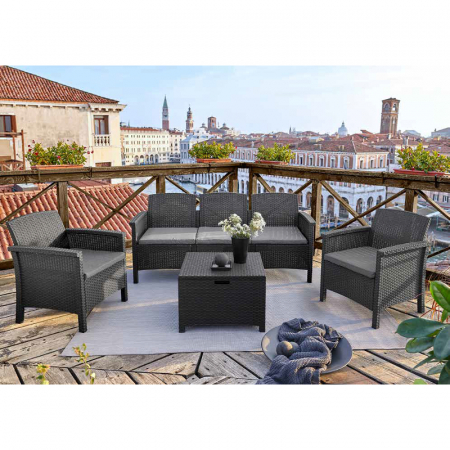 Set mobilier terasa pentru 5 persoane Bica Venezia 3 grafit [1]
