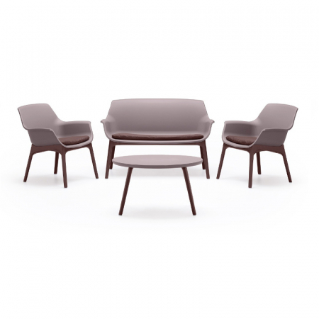 TERASA SI CURTE - Mobilier terasa si gradina pentru 4 persoane Bica Luxor maro