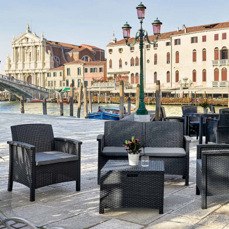 Set mobilier gradina pentru 4 persoane Bica Venezia 2 grafit [1]