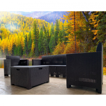 Set mobilier terasa 5 persoane Bica Nebraska 3 grafit [2]