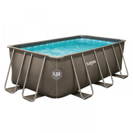 Piscine cu cadru metalic - Piscina cadru metalic 400x200x122 cm FunSicle Oasis dreptunghiulara cu pompa de filtrare