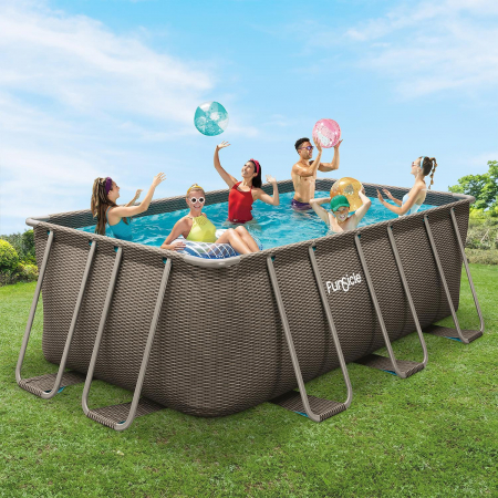 Piscina cadru metalic 400x200x122 cm FunSicle Oasis dreptunghiulara cu pompa de filtrare [1]