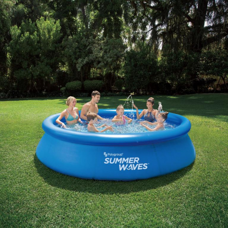Set piscina gonflabila rotunda Quick Set Blue 3,66 m x 76 cm Summer Waves [0]