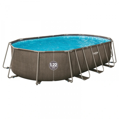 Piscine cu cadru metalic - Piscina cadru metalic 610x366x122 cm FunSicle Oasis ovala cu pompa de filtrare