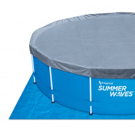 Set piscina rotunda Activ Frame Blue 4,57 m x 1,22 cm cu cadru metalic Summer Waves [3]