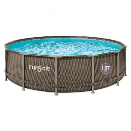 Piscine cu cadru metalic - Piscina cadru metalic 427x107 cm FunSicle Oasis rotunda cu pompa de filtrare