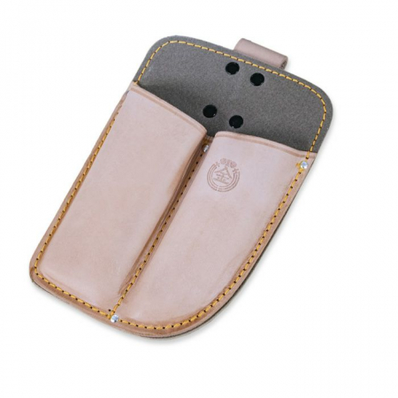Accesorii foarfece - Toc dublu din piele pentru foarfeca si fierastrau Honmamon 200 mm