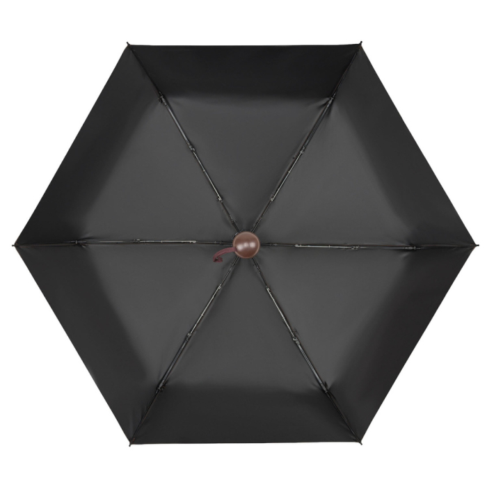 Brązowy, składany mini parasol podróżny - Peterson [4]