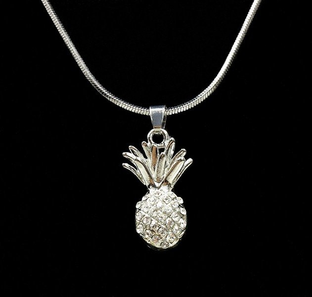 Colier de dama argintiu cu pandantiv in forma de ananas - Lorenti PTR-19 SILVER [2]