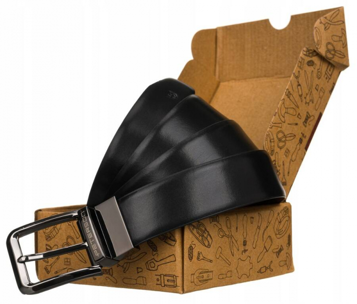 Curea barbati din piele naturala Peterson PTR-PTN RB35-135-MET B-B [1]