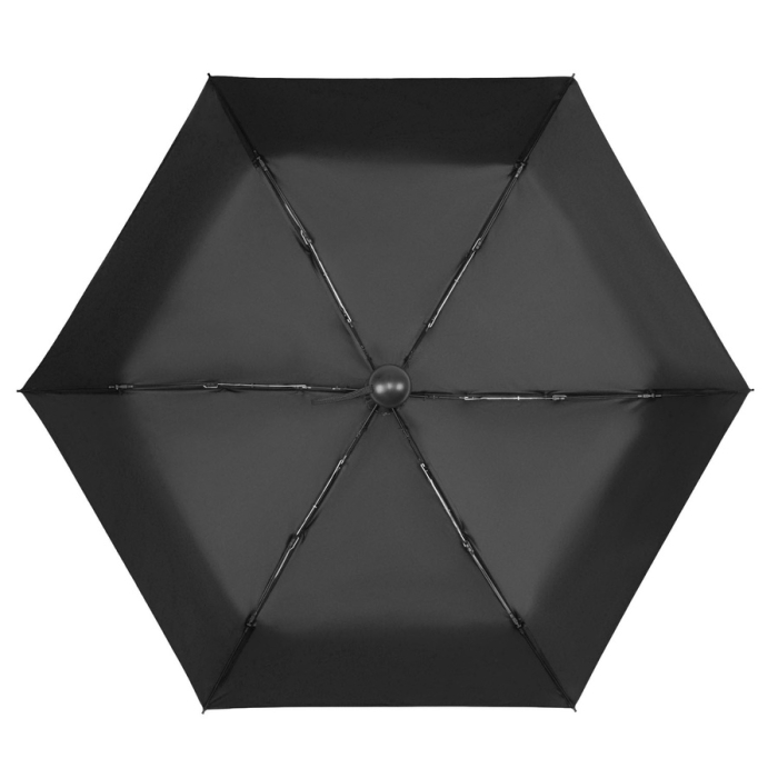 Czarny, składany mini parasol podróżny - Peterson [2]