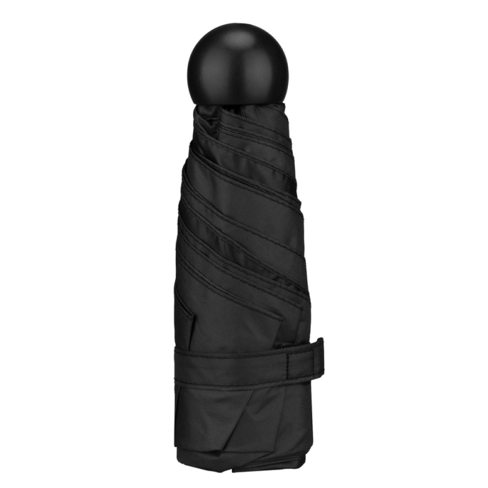 Czarny, składany mini parasol podróżny - Peterson [6]