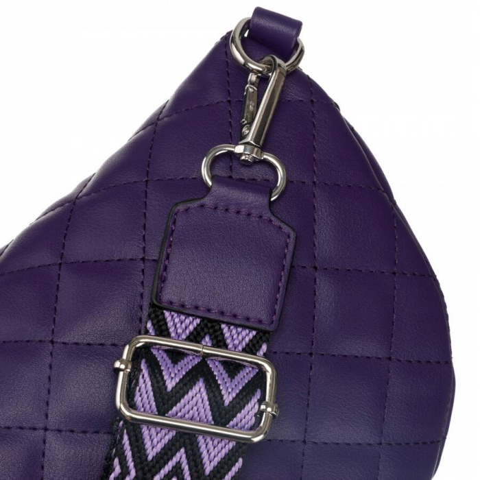 Geantă de damă urbană, matlasată, din piele ecologică - Rovicky PTR-R-NER-6-2960 PLUM [6]