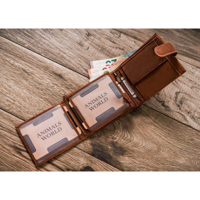 Portofel din piele naturala pentru barbati PTR-N992L-CHM-HORSE-BL C [7]