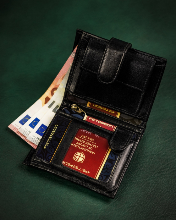 Portofel barbati din piele naturala Peterson PTN 363Z 2-1-1 BL [5]