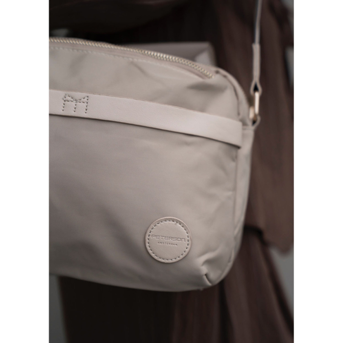 Geantă de damă bej din nylon, cu un singur compartiment, închidere cu fermoar - Peterson PTR-PTN JN-13-0245 BEIGE [9]