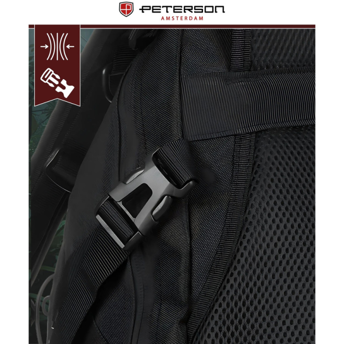 Rucsac militar sport negru cu bretele reglabile - Peterson PTR-PTN BL075-8076 BLACK [18]