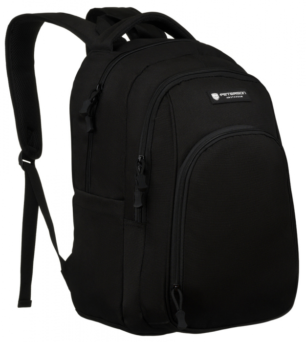 Rucsac negru pentru școală cu port USB - Peterson PTN 77711-6661 BL [1]