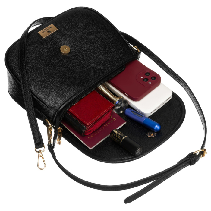 Geantă de umăr mică, neagră, pentru femei, din piele ecologică - Peterson PTN TOR-ALE-23-5135 [8]