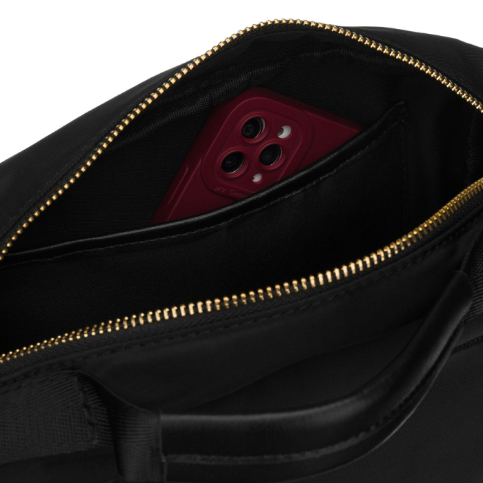 Geantă de damă din nylon negru, cu un singur compartiment, închidere cu fermoar - Peterson PTR-PTN JN-13-0252 BLACK [14]