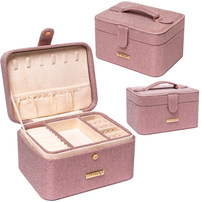 Cutie de bijuterii roz cu închidere magnetică - Peterson PTR-PTN SZK-09-3125 ROSE [1]