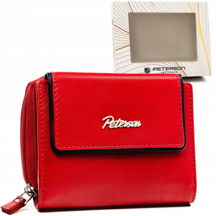 Portofel dama din piele naturala Peterson PTR-PTN KA-26-9603 RED/N [1]