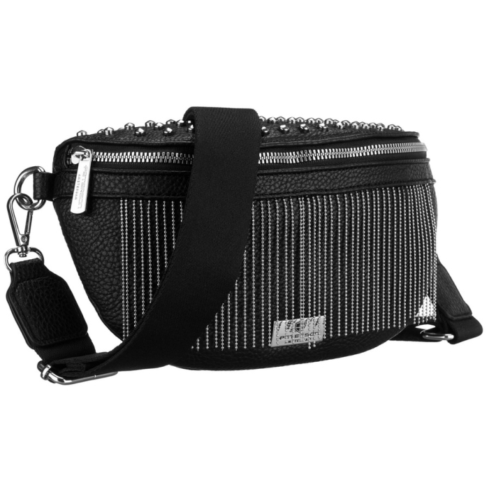 Geantă elegantă de damă din piele ecologică de culoare neagră tip borseta - Peterson PTR-PTN MIS-09-2072 BLAC [1]