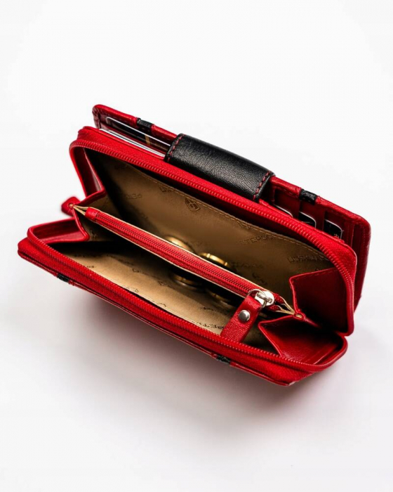Portofel dama din piele naturala Peterson PTR-PTN KA-27-9627 RED/B [7]
