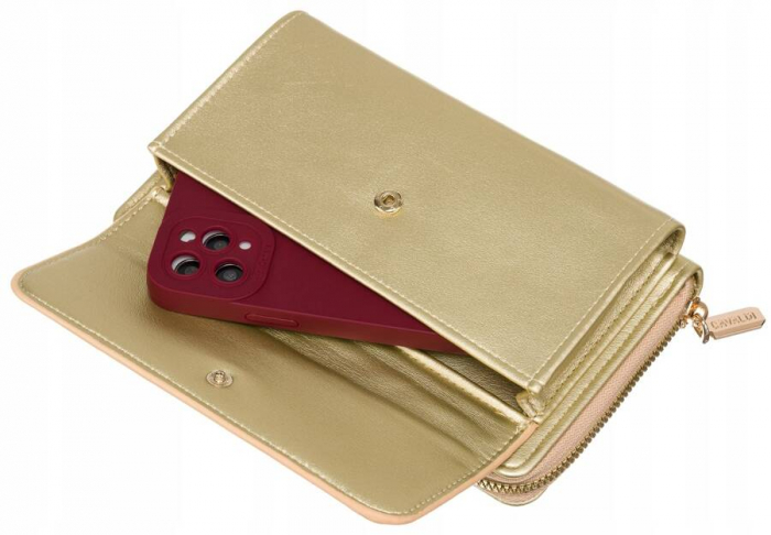 Mini poseta-portofel 2in1 cu, curea detasabila - 4U Cavaldi PTR-M-11-1262 GOLD [8]