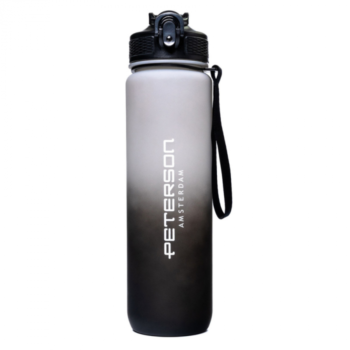 Sticlă de apă alb-negru de 1000 ml cu pai - Peterson PTR-PTN HY-8014-1L-9591 [3]