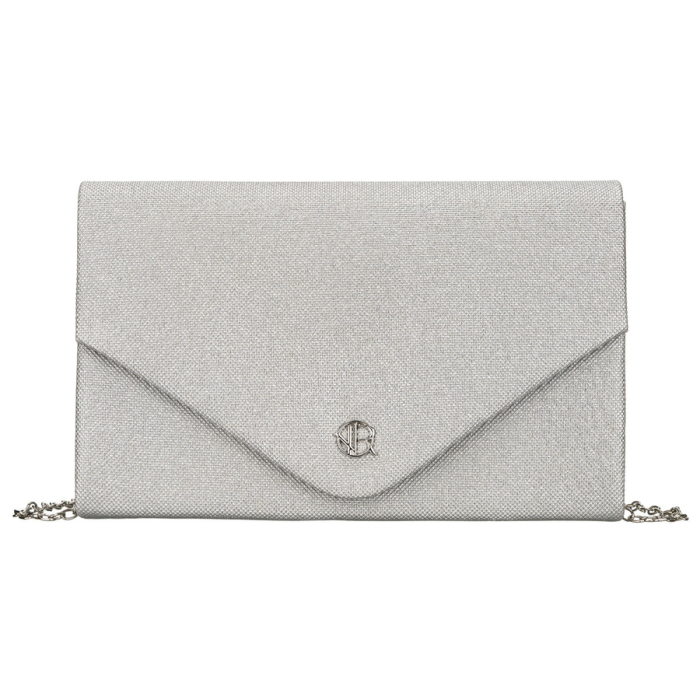 Geantă tip clutch cu sclipici argintiu și un lanț elegant - Rovicky PTR-R-XS030-2-0856 SILVE [2]