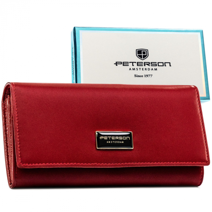 Portofel din piele pentru femei Peterson PTR-PTN PS122-HNL RED [1]