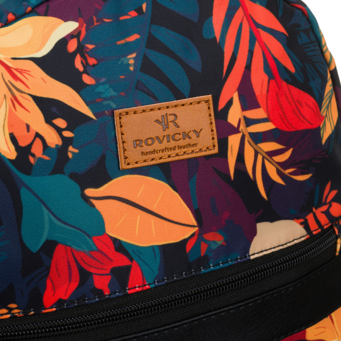 Rucsac de oraș pentru femei cu bretele reglabile, decorat cu un model floral - Rovicky PTR-R-PL15601-8930 13 [4]