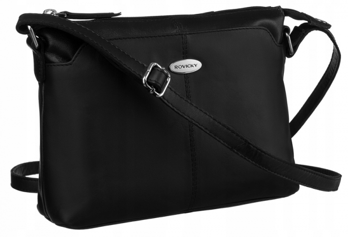 Geanta messenger de dama mica din piele naturala - Rovicky PTR-R-305-22-NS-0775 BL [3]