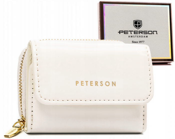 Portofel dama din piele Peterson PTR-PTN 011-LAK-5154 WH [1]