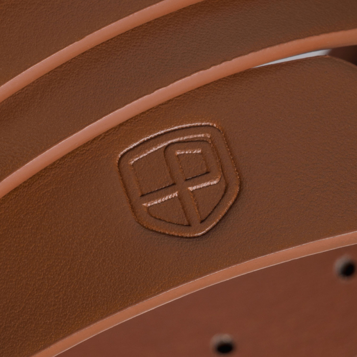 Curea îngustă pentru femei din piele ecologică maro deschis - Peterson PTR-PTN STU-14G1 [3]