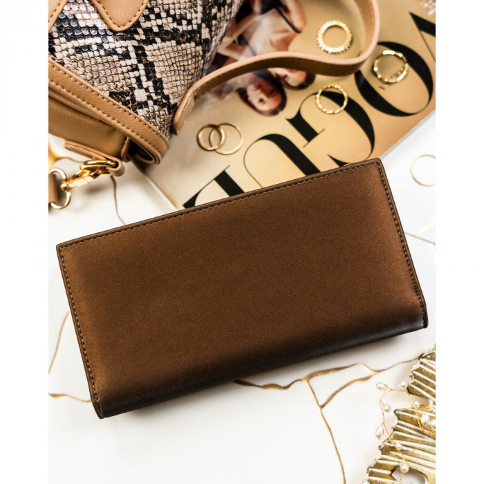 Portofel din piele pentru femei Peterson PTR-PTN PS1431-HNL BROWN [4]