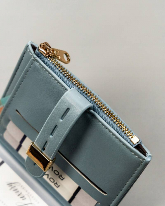 Portofel de dama din piele ecologica cu insert card - 4U Cavaldi PTR-2303A-8352 BLU [11]