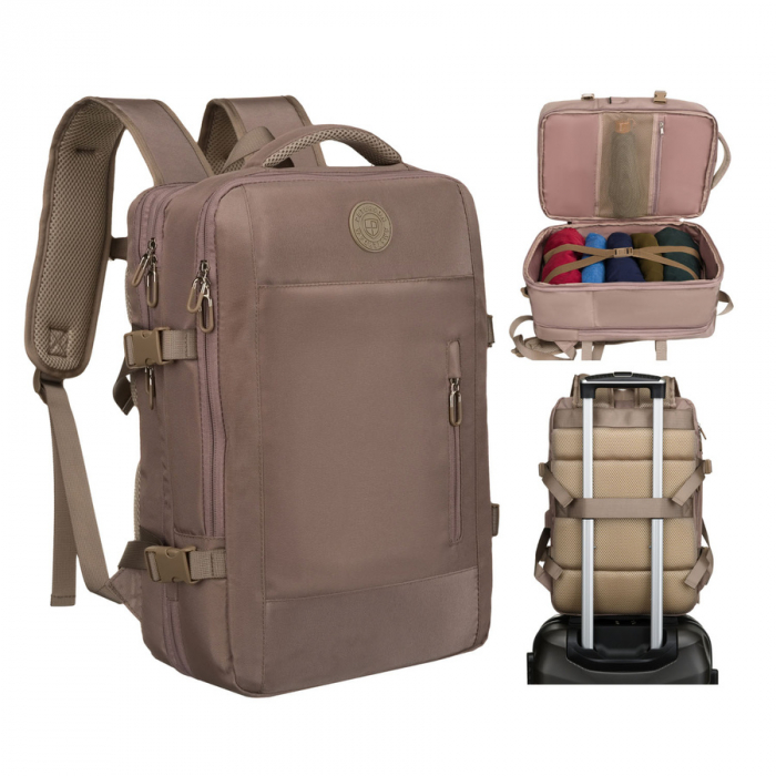 Rucsac de călătorie bej cu port USB - Peterson PTR-PTN 24421-5081 BEIGE [2]