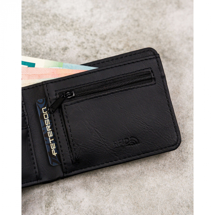 Portofel din piele pentru barbati Peterson PTR-PTN EH-02Z BLACK-BLA [8]