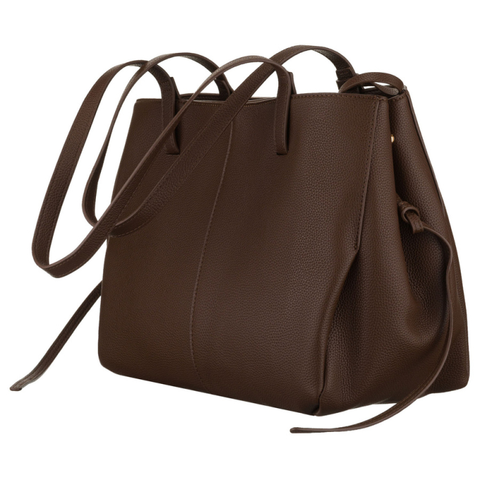 Geantă de damă maro, din piele ecologică, cu husă practică inclusă - Peterson PTR-PTN TOR-ALE-26 BRWON [3]