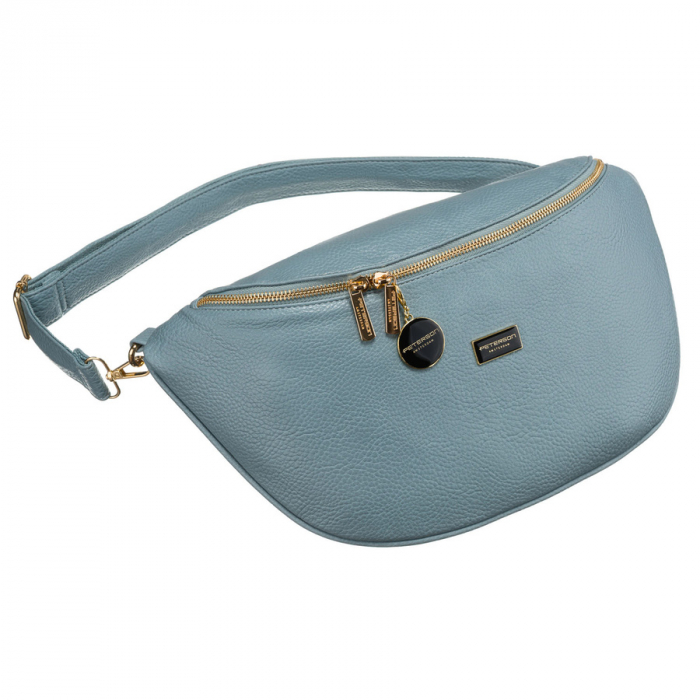 Geantă de damă albastră, geantă de umăr, geantă crossbody, din piele ecologică, Peterson PTR-PTN SSY-3-F19 BLUE [1]