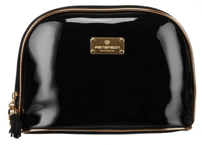 Geanta cosmetica eleganta de dama din material impermeabil de culoare neagra - Peterson PTR-PTN K24-05-5932 BL [2]
